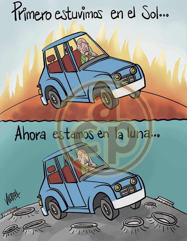 Cartón de Villarreal - Calor y baches