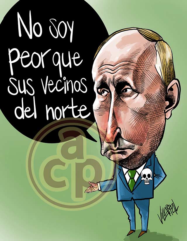 Cartón de Villarreal - Putin Go Home