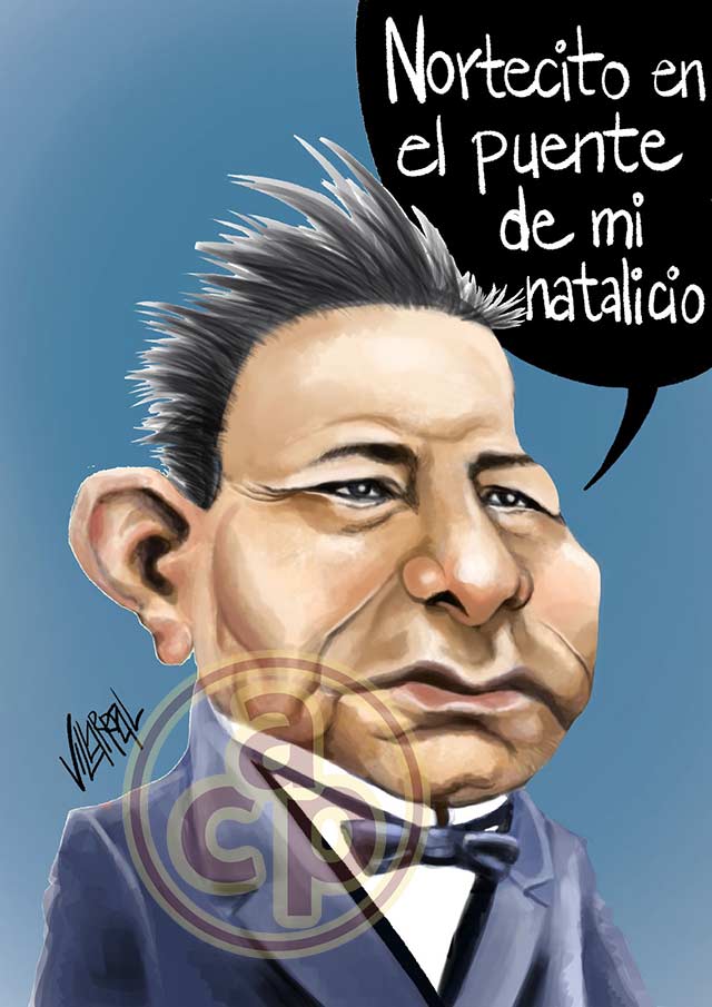 Cartón de Villarreal - El viento a Juárez