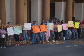 Xalapa, Ver., 28 de febrero de 2024.- Integrantes del Movimiento Antorchista protestaron por los aos que llevan sin agua en diferentes colonias de la Capital.