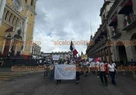 Xalapa, Ver., 6 de septiembre de 2024.- Estudiantes y trabajadores del Poder Judicial federal se concentraron nuevamente en la Plaza Lerdo para manifestar su rechazo a la ReformaJudicial.