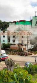 Xalapa, Ver., 18 de diciembre de 2024.- Por redes, se alert por el incendio en un edificio de la Unidad Habitacional Xalapa 2000.