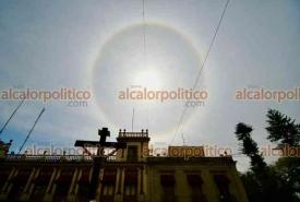 Xalapa, Ver., 5 de enero de 2025.- Al medioda de este domingo se observ un halo solar en la ciudad capital.