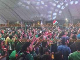 Orizaba, Ver., 18 de junio de 2026.- As� festejaron en Orizaba el 1-0 a favor M�xico contra Corea del Sur. 